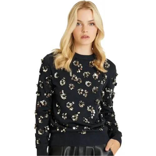 Schmuck Perlen Pullover , Damen, Größe: M - Alma en Pena - Modalova