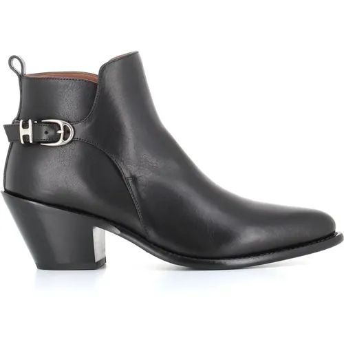 Leather Texano Boots , female, Sizes: 4 1/2 UK, 7 UK - Sartore - Modalova