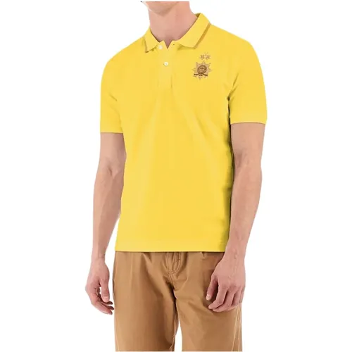 Embroidered Stretch Mens Polo Shirt , male, Sizes: XL, L - LA MARTINA - Modalova