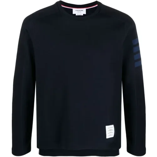 Long-Sleeved T-Shirt with Striped Detail , male, Sizes: 2XL - Thom Browne - Modalova