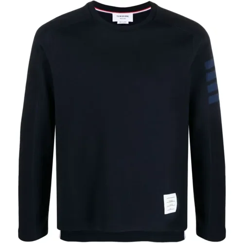 Long-Sleeved T-Shirt with Striped Detail , male, Sizes: S, M, 2XL - Thom Browne - Modalova