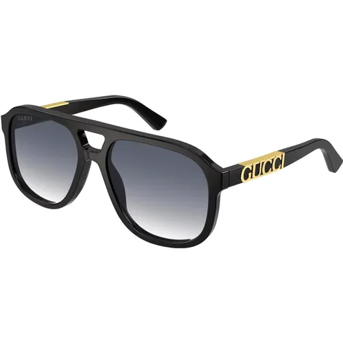 Grey Shaded Sunglasses , unisex, Sizes: 58 MM - Gucci - Modalova