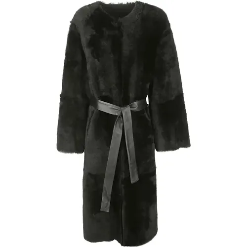 Reversible Shearling Coat , female, Sizes: S, M - 1972 Desa - Modalova