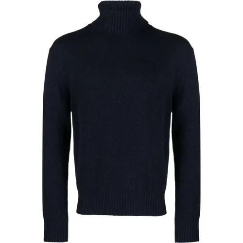 Blaue Kaschmir Rollkragenpullover - Ami Paris - Modalova