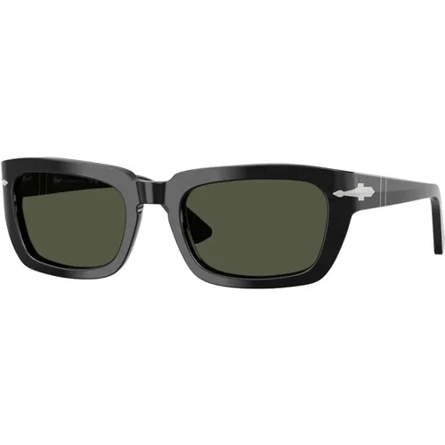 Klassische Sonnenbrille schwarzer Rahmen , unisex, Größe: 53 MM - Persol - Modalova