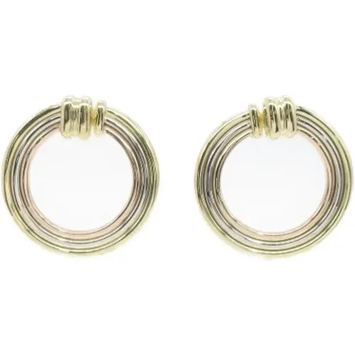 Pre-owned White Gold earrings , female, Sizes: ONE SIZE - Cartier Vintage - Modalova