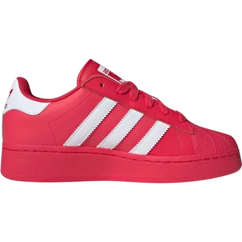 Weiße Rote Superstar XLG Sneakers , Damen, Größe: 38 EU - adidas Originals - Modalova