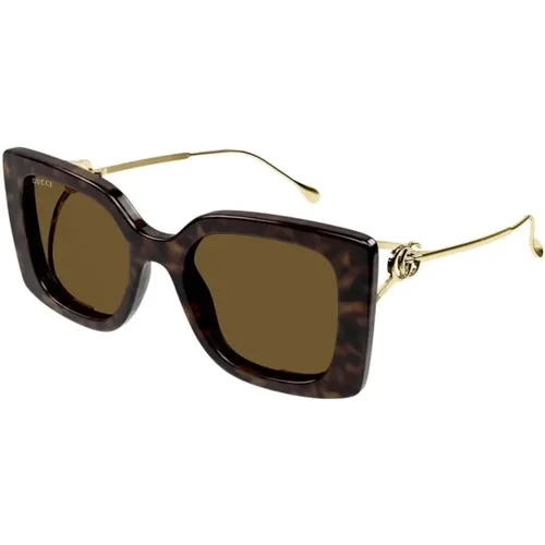 Havana Sunglasses Gg1567Sa 002 , female, Sizes: 54 MM - Gucci - Modalova