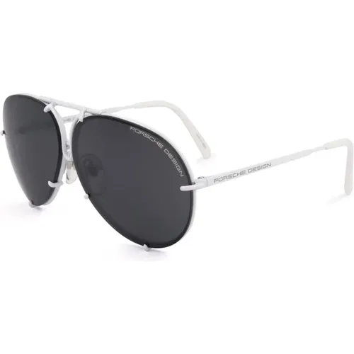 White/Grey Blue Mercury Sunglasses , unisex, Sizes: 63 MM - Porsche Design - Modalova
