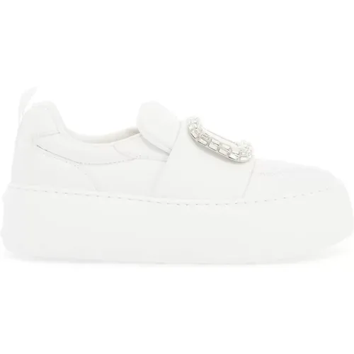 Crystal Buckle Slip-On Sneakers , female, Sizes: 6 UK - Roger Vivier - Modalova