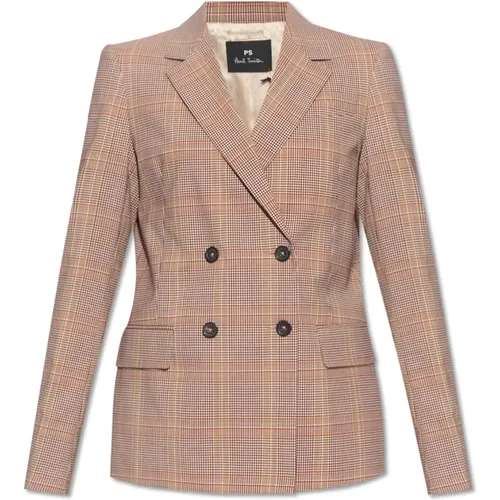 Karierte Blazer , Damen, Größe: 2XS - PS By Paul Smith - Modalova