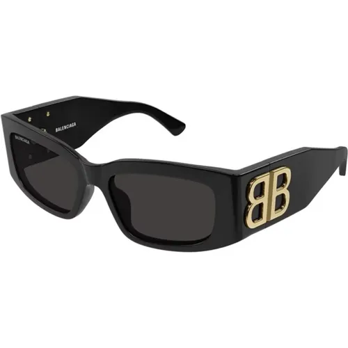 Schwarze Graue Sonnenbrille Stilvolles Modell - Balenciaga - Modalova