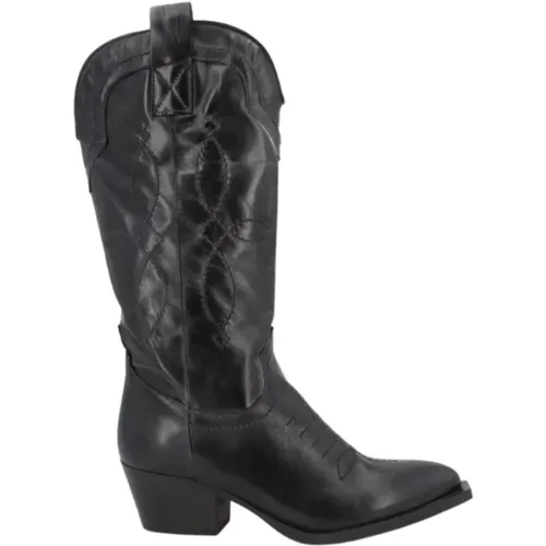 Cloudy Leather Cowboy Boots , female, Sizes: 8 UK, 7 UK, 6 UK, 3 UK - Gio+ - Modalova