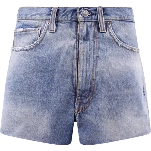 Cotton Shorts with Zip and Button , female, Sizes: W27 - Maison Margiela - Modalova