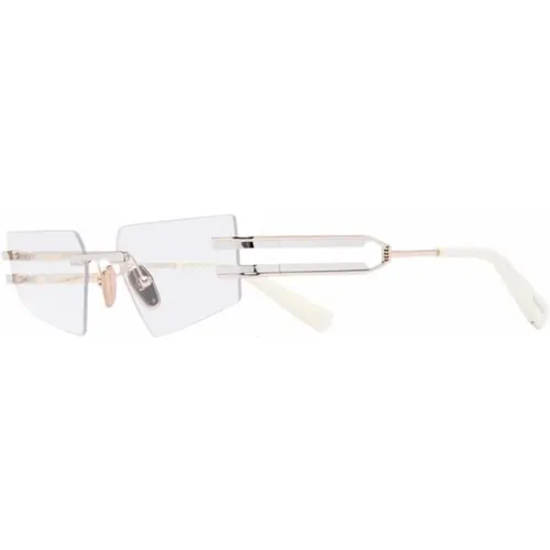 Goldene Optische Brille für den Alltag , unisex, Größe: 54 MM - Balmain - Modalova