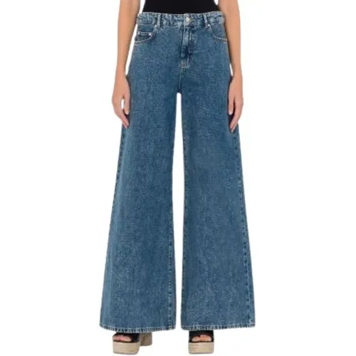 Einfache Wide Leg Jeans , Damen, Größe: W30 - Moschino - Modalova