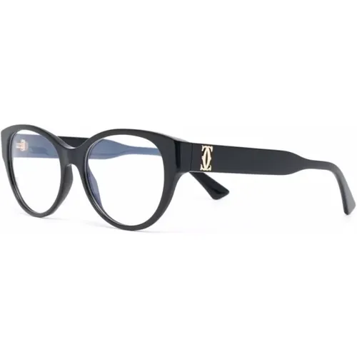 Klassische Schwarze Optische Brille,Rote Optische Brille für den täglichen Gebrauch - Cartier - Modalova