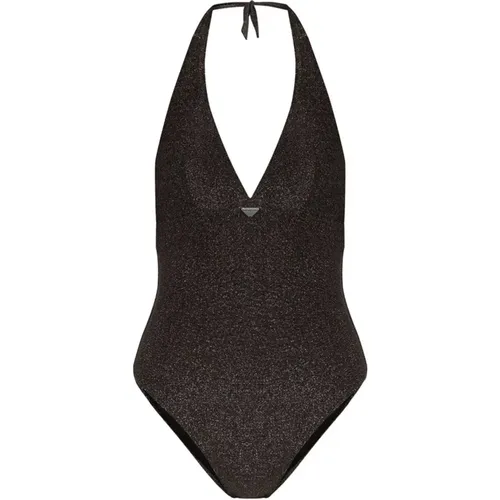 Schwarze Meer Kleidung Lurex Finish , Damen, Größe: S - Emporio Armani - Modalova