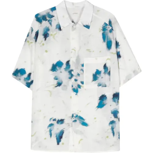 Chalk Blue Summer Shirt , male, Sizes: XL, M - Lemaire - Modalova