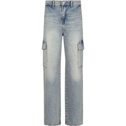 Hellblaue Frost Jeans Damenbekleidung , Damen, Größe: W24 - 7 For All Mankind - Modalova