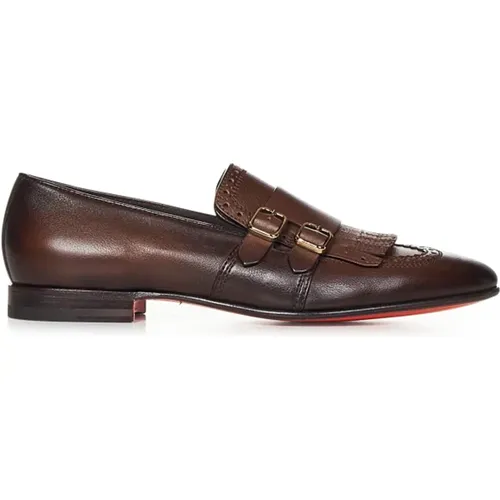 Mens Shoes Loafer Ss24 , male, Sizes: 6 UK, 8 UK, 6 1/2 UK, 8 1/2 UK, 7 UK - Santoni - Modalova