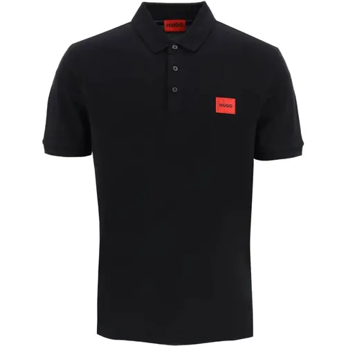 Slim-fit Polo Shirt mit Logo Patch , Herren, Größe: S - Hugo Boss - Modalova