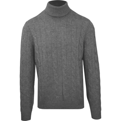 Herren Kaschmir Wolle Langarm Pullover , Herren, Größe: 3XL - Malo - Modalova