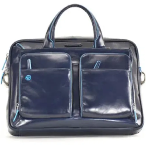 Blaue Unisex-Handtasche , Herren, Größe: ONE Size - Piquadro - Modalova