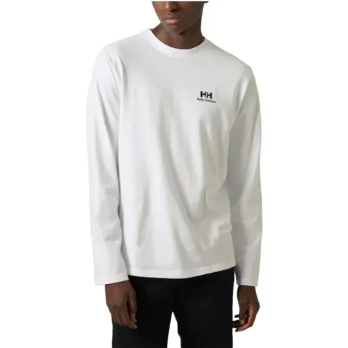 Weißes Langarm-T-Shirt Young Urban , Herren, Größe: L - Helly Hansen - Modalova