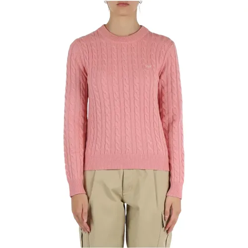 Geflochtener Merino Cashmere Pullover , Damen, Größe: S - Sun68 - Modalova