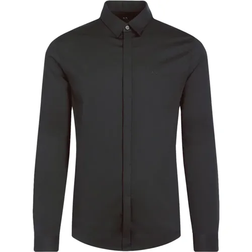 Slim Cut Casual Shirt , male, Sizes: L, S, XS, M, XL - Armani Exchange - Modalova