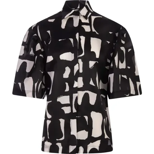 Graphic Pattern Silk Shirt , female, Sizes: 3XS, XS, 2XS - Max Mara - Modalova