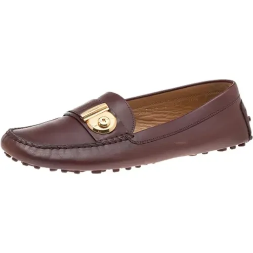 Pre-owned Leather flats , female, Sizes: 8 UK - Salvatore Ferragamo Pre-owned - Modalova