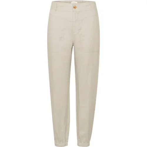 French Oak Linen Trousers , female, Sizes: 3XL, M, L, 2XL - Part Two - Modalova