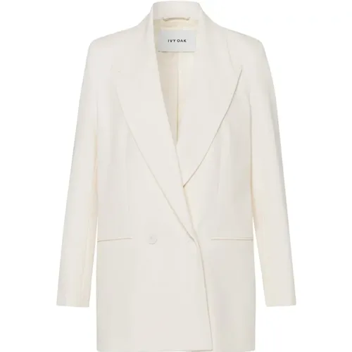 Peak Lapel Tuxedo Blazer Elegant Style , Damen, Größe: 2XS - IVY OAK - Modalova