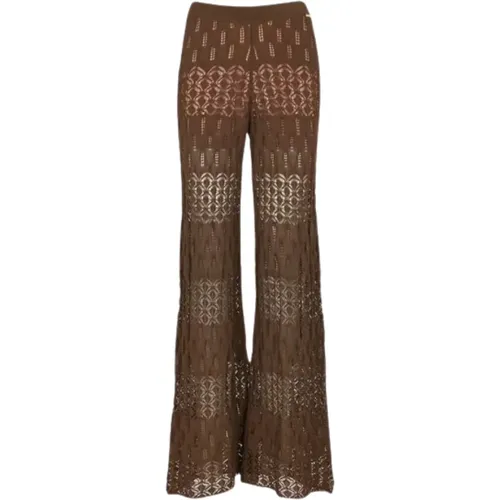 Geometric Lace Trousers High Waist , female, Sizes: S, M - Liu Jo - Modalova