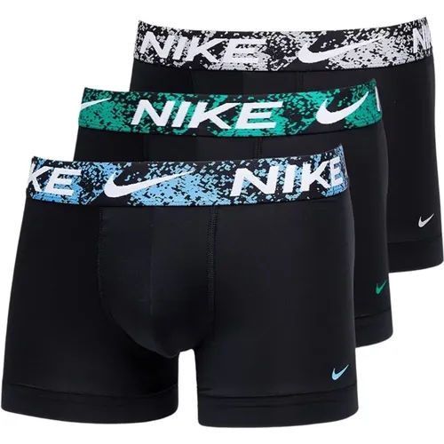 Schwarze Boxershorts mit Verzierten Elastischen Bändern , Herren, Größe: M - Nike - Modalova