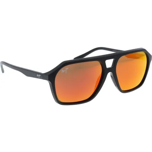 Stilvolle Wedges Sonnenbrille , Herren, Größe: 57 MM - Maui Jim - Modalova