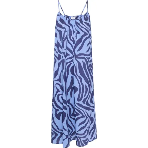 Elegant Blue Midi Dress , female, Sizes: L - Saint Tropez - Modalova
