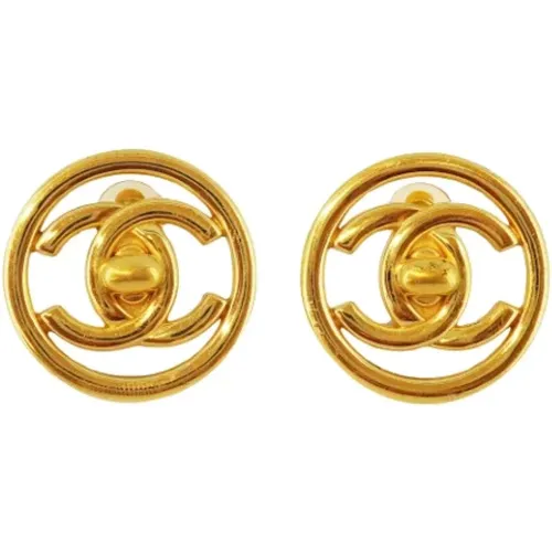 Pre-owned Metal earrings , female, Sizes: ONE SIZE - Chanel Vintage - Modalova