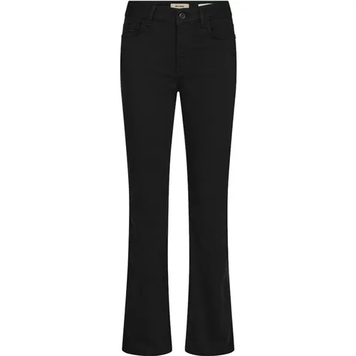 Deluxe Flare Jeans Schwarz , Damen, Größe: W28 - MOS MOSH - Modalova