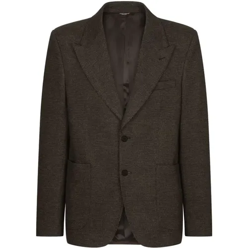 Button Blazer , male, Sizes: L - Dolce & Gabbana - Modalova
