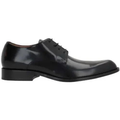 Schwarze Gebürstete Leder Derby Schuhe , Damen, Größe: 37 EU - Dries Van Noten - Modalova
