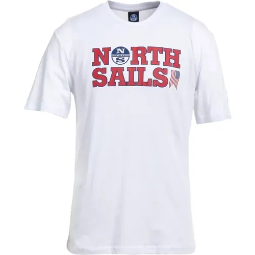 Cotton Logo Print T-shirt , male, Sizes: 2XL, L, M, XL - North Sails - Modalova