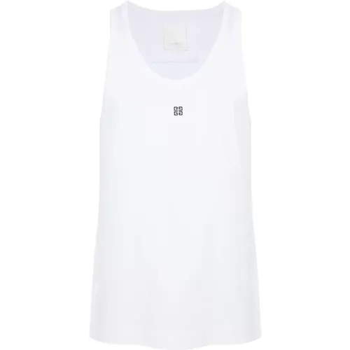 Besticktes Logo Weiße T-Shirts und Polos , Herren, Größe: L - Givenchy - Modalova