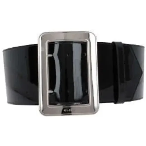 Leather Bustier Belt with Silver Buckle , female, Sizes: 75 CM, 80 CM - Gucci - Modalova