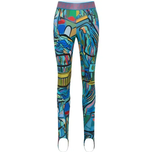 Bunt bedruckte Leggings De Simone , Damen, Größe: XS - carlo colucci - Modalova