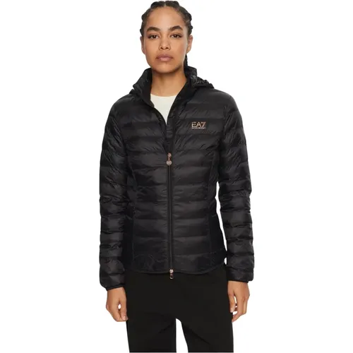 Schwarze Leichte Steppjacke 6Dtb28 - Emporio Armani EA7 - Modalova