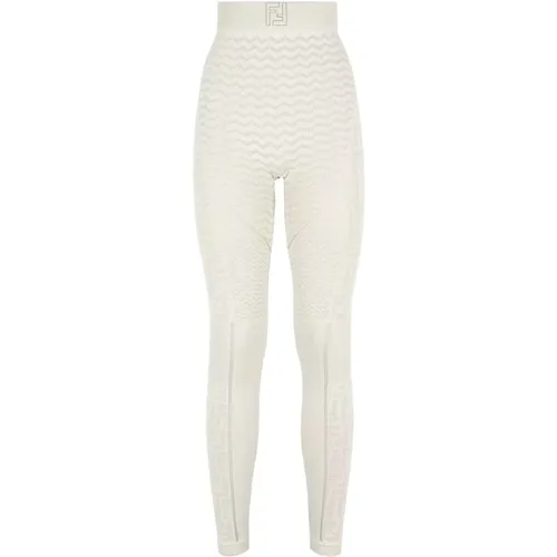 Technical Logo Leggings , female, Sizes: L/XL - Fendi - Modalova