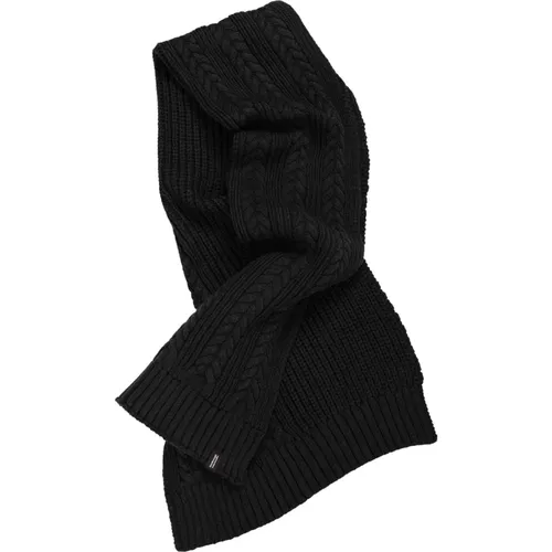 Cable Knit Wool Blend Scarf , female, Sizes: ONE SIZE - BomBoogie - Modalova